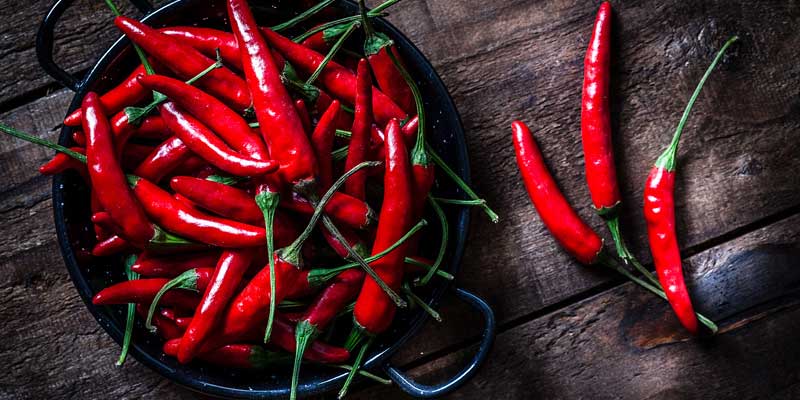 Image of fresh cayenne peppers