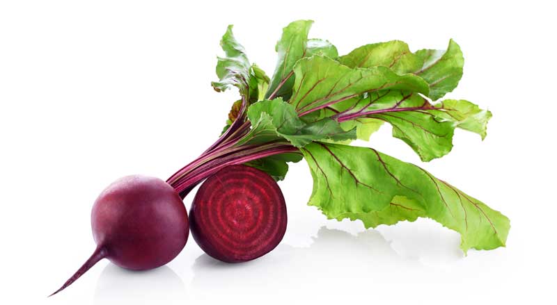 Colorful beetroots on a white background